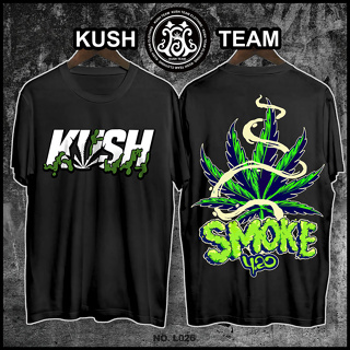 KUSH เสื้อยืดลายใหม่สีเขียว 2023 แขนสั้นผ้าฝ้าย 100% รูปแบบป่านพิมพ์ลายด้านบน 420 เสื้อวัฒนธรรม