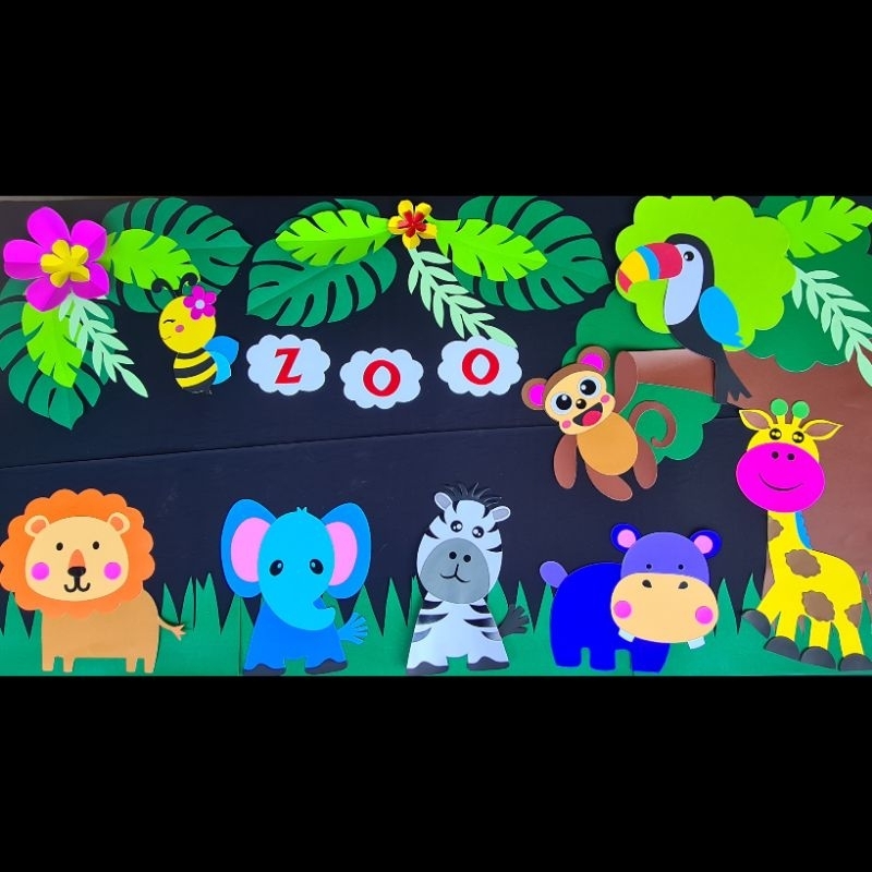 บอร์ดตกแต่งห้องเรียนชุดสวนสัตว์ZOO