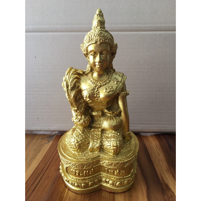 พระแม่โพสพ หล่อจากแร่เหล็กน้ำพี้แท้100% ขนาดฐานกว้าง 4 นิ้ว สูง 8.5 นิ้ว