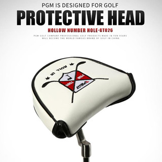 โคเว่อพัตเตอร์ PGM Golf Club Head Cover Semicircle Magnetic Suction Anti-scratch Putter Protective Cover GT026