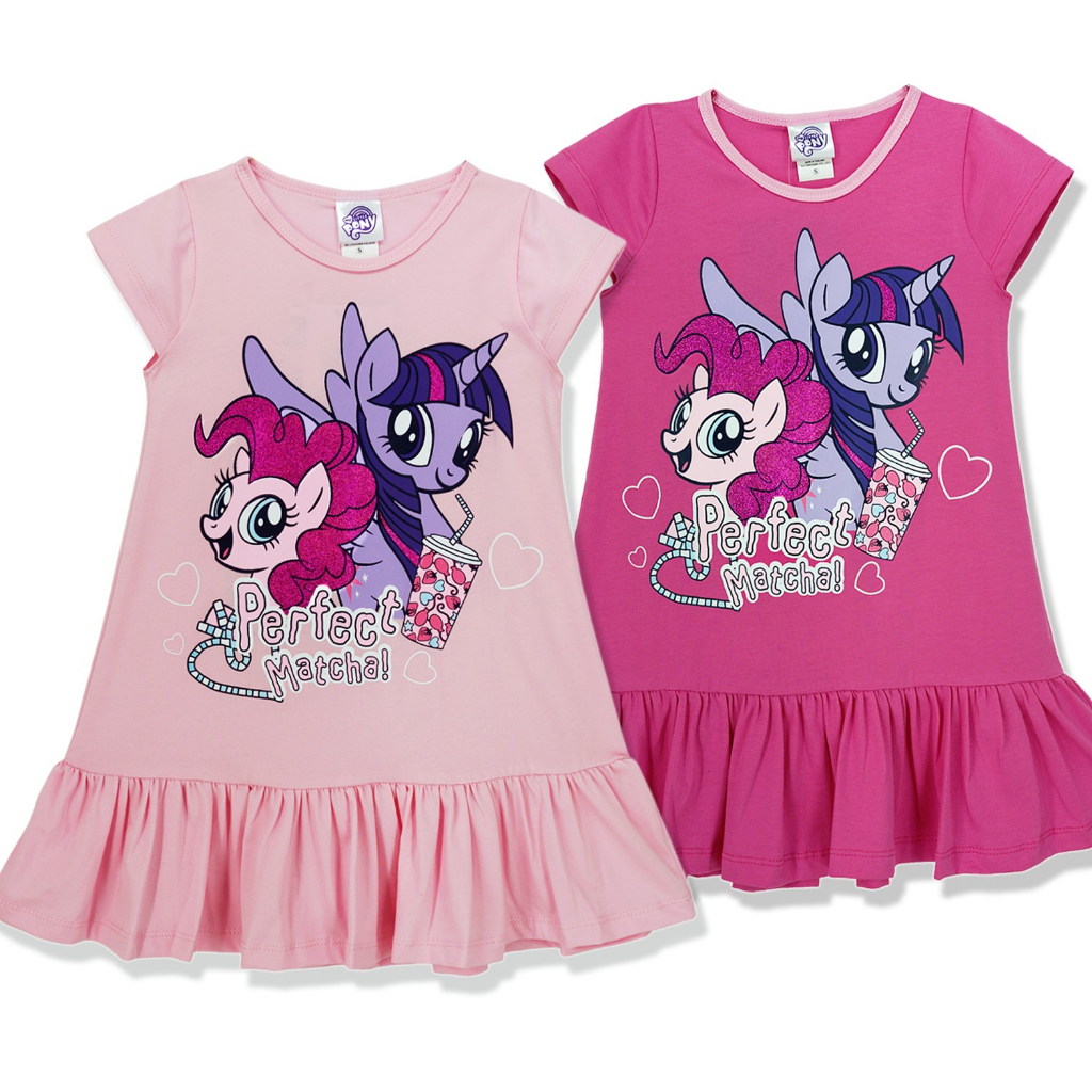 ชุดกระโปรงเด็ก ผ้าคอตตอน (3-5ขวบ) โพนี *ลิขสิทธิ์แท้* ผลิตไทย My Little Pony ดิสนีย์