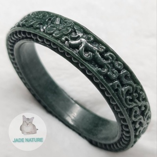 กำไลหยกพม่า หยกแท้ Jadeite Type A ไซส์  61.3(มีใบเซอร์รับรองจากสถาบันตรวจสอบอัญมณี)