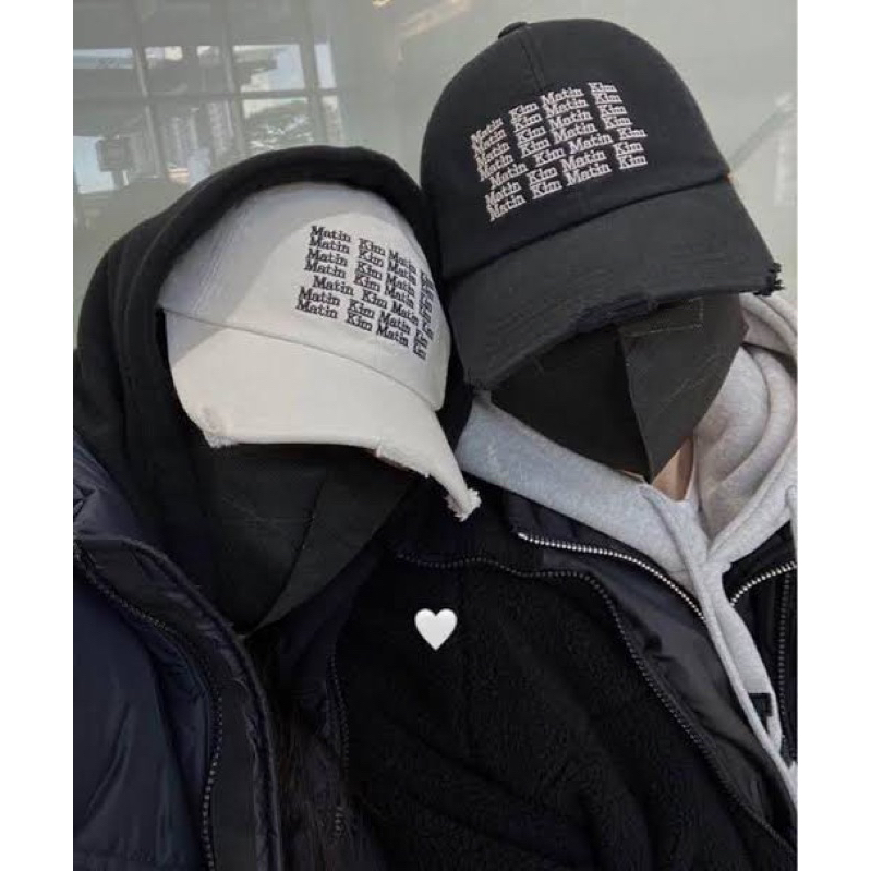 [พร้อมส่ง] หมวก Matin Kim Lettering Washed Ball Cap