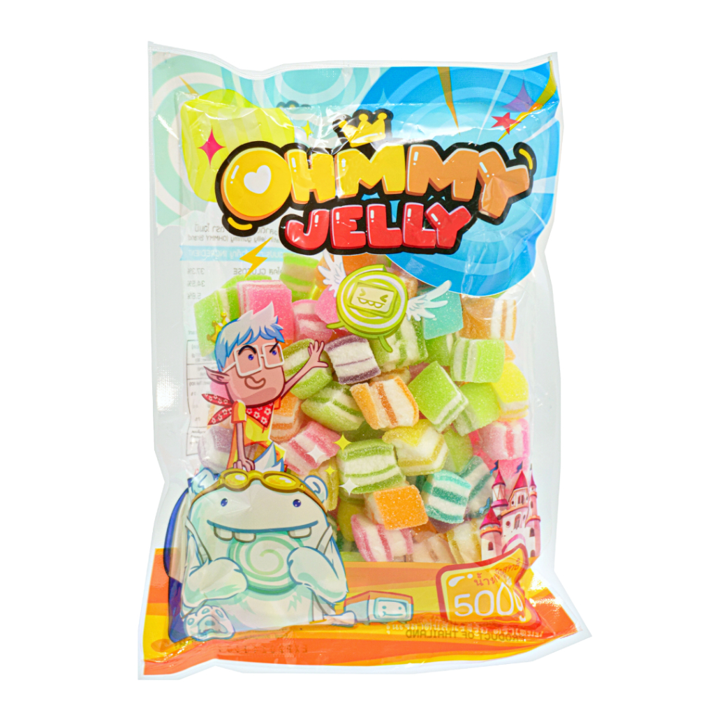 OhmmyJelly 500g l ไฮไฟว์ โอมมี่เยลลี่ กัมมี่เยลลี่ [คละรสผลไม้] นุ่มอร่อย