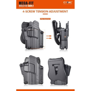 CYTAC Mega-Fit Holster Gen2  ซองพกนอก ใส่ปืนได้เกือบทุกรุ่น