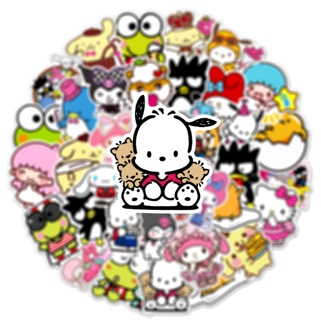 ✨พร้อมส่ง✨SANRIO My Melody sticker มาย เมโลดี้ สติกเกอร์กันน้ำรูปแบบที่แตกต่างกัน 50ชิ้น
