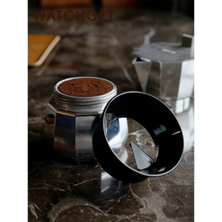 Moka pot ring dose หม้อป้อนผงมอคค่า เรียบง่าย อุปกรณ์เสริม สําหรับเครื่องชงกาแฟ 3คัพ และ 6คัพ