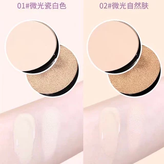 Novo [No.5861] คุชชั่น แป้งอัดแข็ง 2 in 1 ในตลับเดียว Light and bright double layer air cushion cream กันน้ำ ติดทน