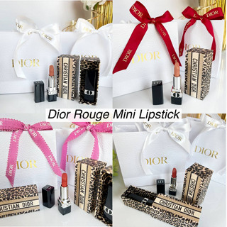 ลิปสติก Dior Rouge Mini Lipstick Set  1.5g พร้อมกล่องลิป limited คอลเลคชั่นลายเสือ