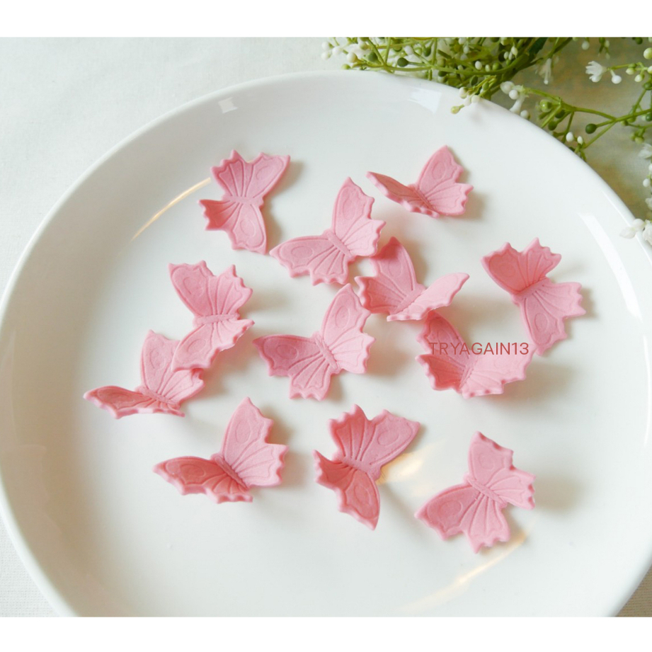 น้ำตาลปั้น ตกแต่งเค้ก รูปผีเสื้อ น่ารักมาก ทานได้ - รูปที่ 5