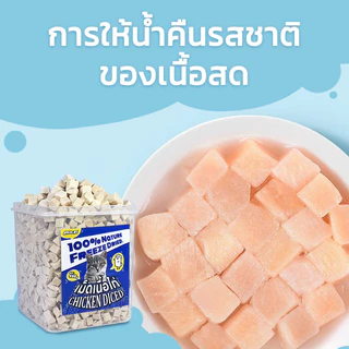 อกไก่ฟรีซดราย ขนมแมว อกไก่แมว ขนมแมวฟรีซดราย อาหารเสริมแมวขนมโปรตีน ฟรีซดราย ขนมโปรตีน Freeze Dried