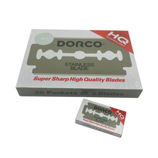 ใบมีดโกนสแตนเลส 2คม ดอร์โก้ Dorco Stainless Blade ST-300 แบบ 100 ใบมีด/กล่อง สินค้าแท้ ราคาถูก ออกใบกำกับภาษีได้