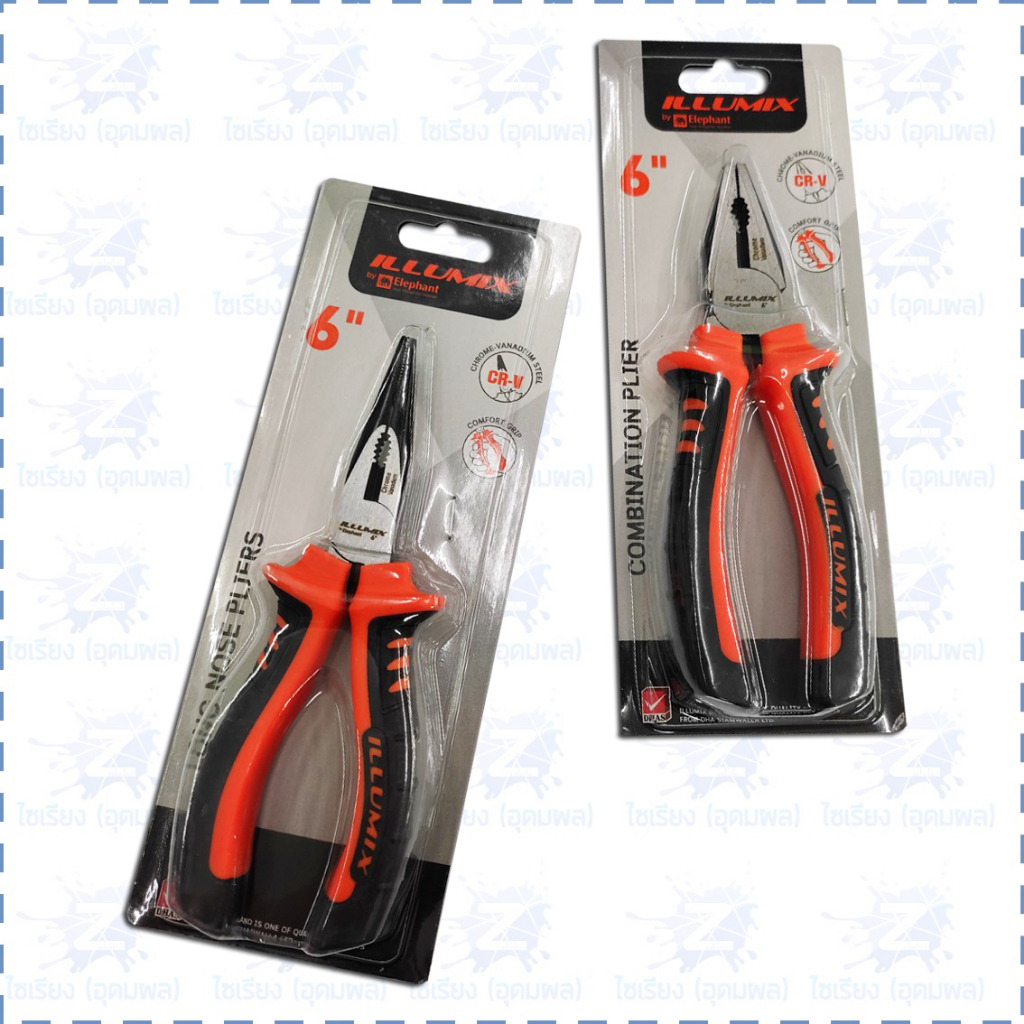 รวมอุปกรณ์ช่าง Illumix ตราช้าง ไขควง คีม ประแจ ตลับเมตร Screwdriver Wrench Pliers Measuring Tape