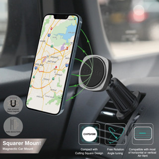 Capdase ที่ติดในรถ ช่องแอร์ แบบแม่เหล็ก รุ่นSQUARER Magnetic Car Mount Air Vent Twist Vent-Hook 143