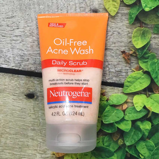 [พร้อมส่ง] นำเข้าจากอเมริกา ของแท้ 100% โฟมล้างหน้า ผสมสครับ Neutrogena, Oil-Fresh Acne Wash, Daily Scrub (124 ml)