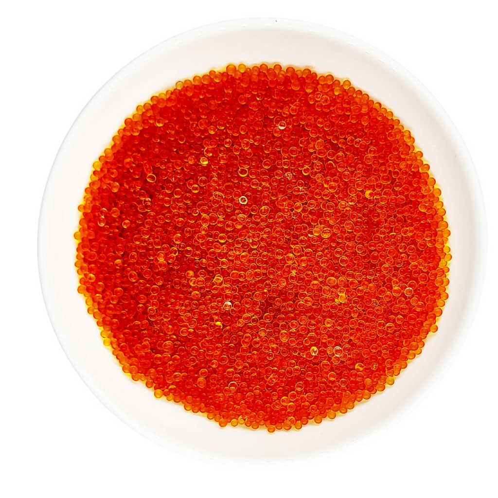 ซิลิก้าเจลสีส้ม (ขนาด 2-4 มิลลิเมตร) 1000 กรัม แถมถุงผ้าฟรี สำหรับใส่บรรจุ ซิลิก้าเจล
