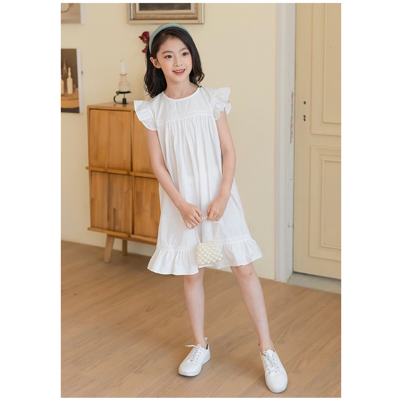 เดรสสีขาว ฉลุลาย ใส่สบาย / G39 / 450