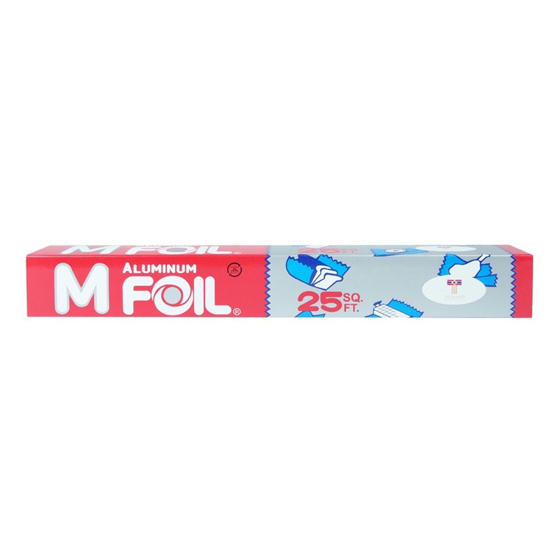 พร้อมส่ง M FOIL เอ็ม ฟอยด์ อลูมิเนียมฟอยล์ห่ออาหารปิ้งย่าง 25 ตารางฟุต ฟรอยอลูมิเนียม ฟรอยห่ออาหาร ฟ