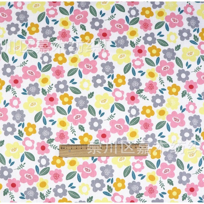 ผ้าคอตตอน 100% ทอทวิล ผ้าเมตร  หน้ากว้าง1.6 เมตร พิมพ์ลายยีราฟ กระต่าย ลายดอกไม้