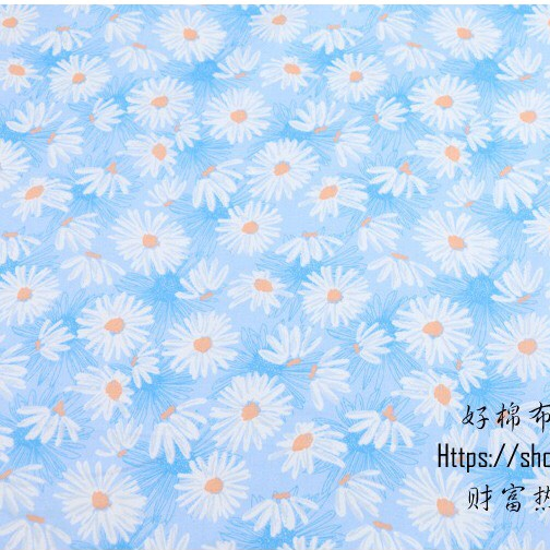 ผ้าคอตตอน 100% ทอทวิล ผ้าเมตร หน้ากว้าง 1.6 เมตร พิมพ์ลายดอกกุหลาบ