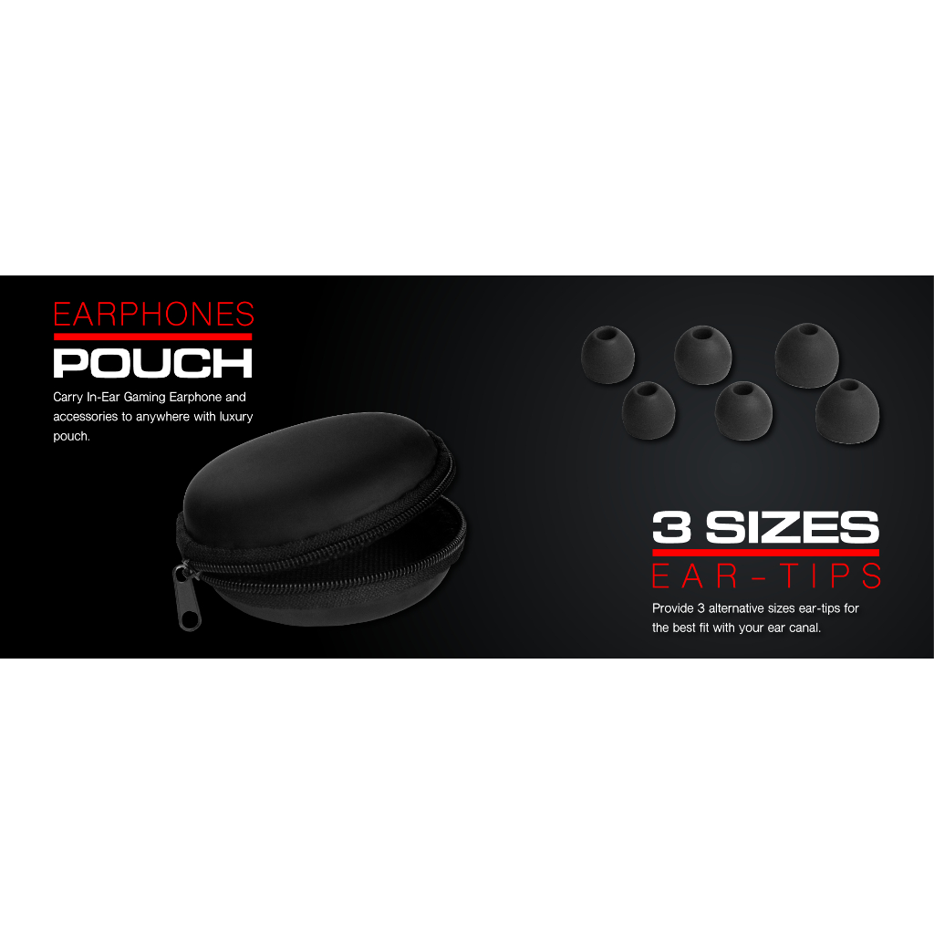 IN EAR HEADSET (หูฟังอินเอียร์) SIGNO EP-619 SPACER IN-EAR GAMING EARPHONES