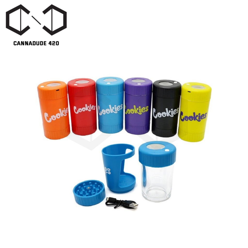 [ส่งฟรี] กระปุกโหล คุ๊กกี้ พร้อมแว่นขยาย มีไฟ LED ส่องสว่าง Cookies 4 IN 1 Utility Jar with a Magnif