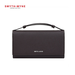 SMYTH&amp;MYNE-กระเป๋าหนังแท้ ถือและสะพายได้-สีน้ำตาลเข้ม-Focus collection