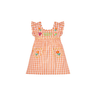 FLOWER UP CHECKERED DRESS KIDS