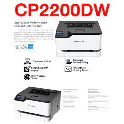 Laser PANTUM CP2200DWPrint Speed : ขาวดำ 24 / สี 24 (แผ่น/นาที) Resolution : สูงสุด  4800 x 600 dpi