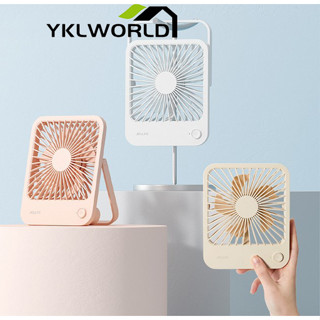 YKLWORLD 4500mAh พัดลมพกพา พัดลมตั้งโต๊ะ ขนาดเล็ก USB ชาร์จ