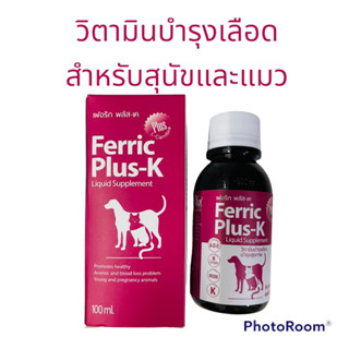 วิตามินบำรุงเลือด Ferric Plus-K 100ml Exp. 16/5/2024