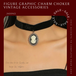 🔥SALE🔥โช้กเกอร์ย้อนยุคสไตล์วินเทจ🥀🌹สวยสง่า⚡️✨Figure Graphic Charm Choker 🌈✨สินค้าพร้อมส่งค่า