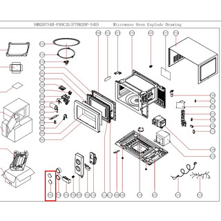 อะไหล่แท้ศูนย์/อะไหล่ไมโครเวฟตำแหน่ง P42/ปุ่มไมโครเวฟ/ Knob Lid  พาท 9GL079003597