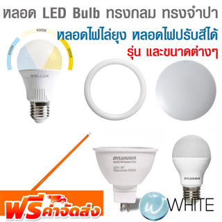 หลอด LED Bulb ทรงกลม ทรงจำปา หลายรุ่น หลาย W หลอดไฟไล่ยุง หลอดไฟปรับสีได้ ยี่ห้อ SYLVANIA และ WELUX จัดส่งฟรี!!!