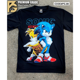 PG 80 Sonic เสื้อยืด หนัง นักร้อง เสื้อดำ สกรีนลาย ผ้านุ่ม PG T SHIRT S M L XL XXL