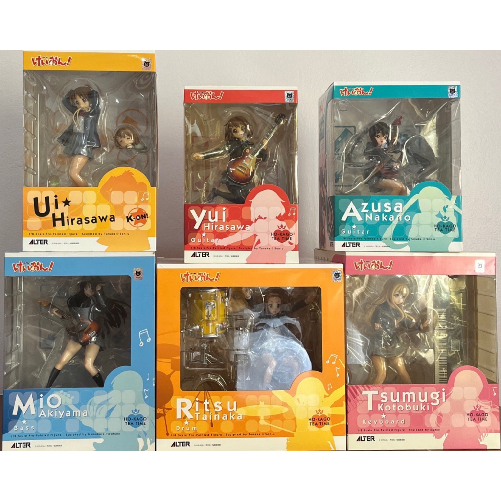 Alter K-ON! Figure Set of 6   Hirasawa Yui, Nakano Azusa, Akiyama Mio, Tainaka Ritsu, Kotobuki Tsumu