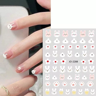 สติกเกอร์ พิมพ์ลายดอกไม้ 3D สำหรับตกแต่งเล็บ