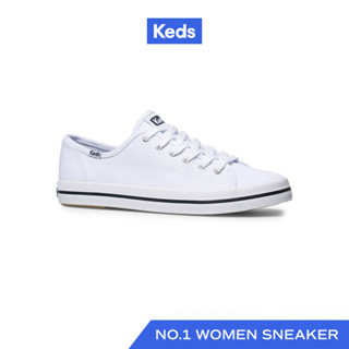 KEDS รองเท้าผ้าใบ แบบผูกเชือก รุ่น KICKSTART SEASONAL SOLIDS สีขาว ( WF54682 )