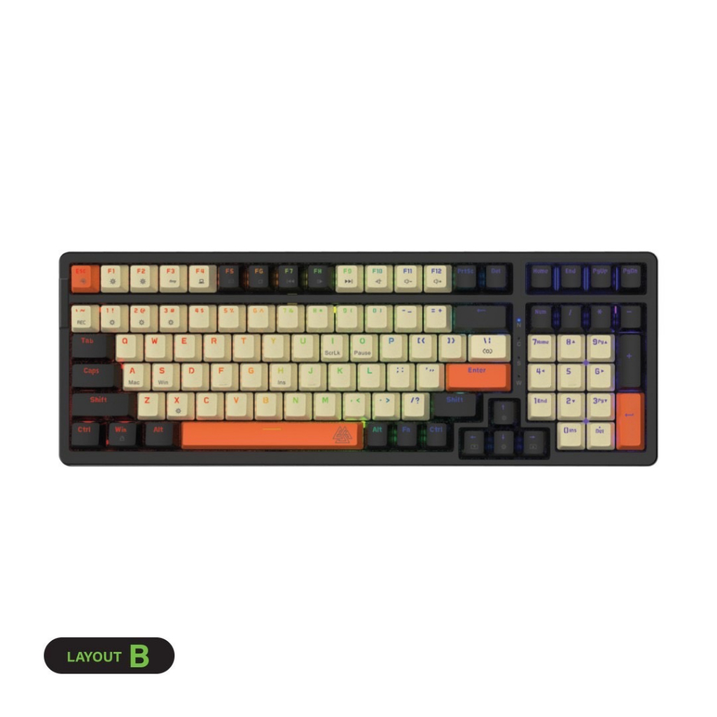 คีย์บอร์ด EGA Type CMK1 Hot-Swap Custome Gaming Keyboard Mechanical Switch คีย์บอร์ดแมคคานิคอล มีไฟ RGB ประกัน 2 ปี