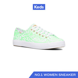 KEDS รองเท้าผ้าใบ แบบผูกเชือก รุ่น KICKSTART GLOW-IN-THE-DARK สีขาว ( WF65958 )