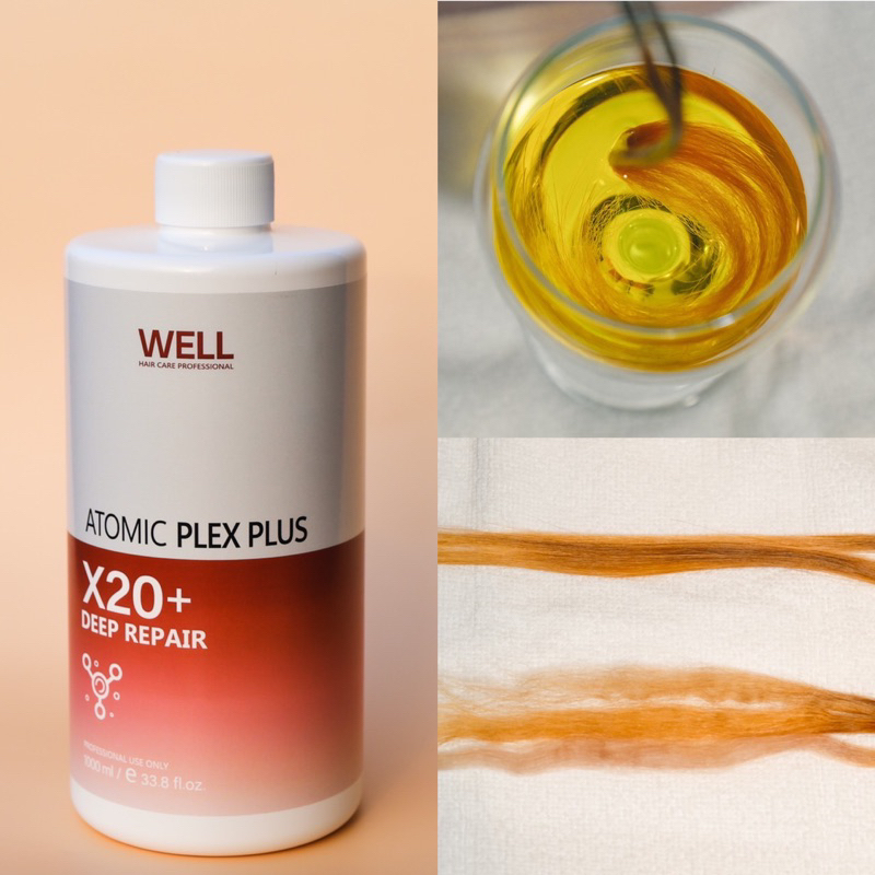 เชื่อมพันธะแกนผม WELL ATOMIC PLEX เหมาะสำหรับแก้ผมเสียและอ่อนแอ - รูปที่ 6