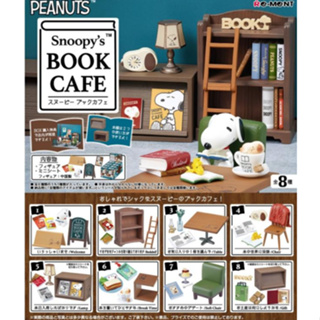 [ส่งตรงจากญี่ปุ่น] Re-Ment Peanuts Snoopys Book Cafe ชุด 8 แบบ ญี่ปุ่น ใหม่