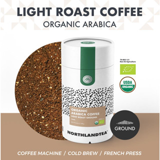 Northlandtea - กาแฟบดอาราบิก้าคั่วอ่อน USDA &amp; EU ออร์แกนิค 180g - Washed process - HOT COFFEE / DRIP / COLD BREW and etc