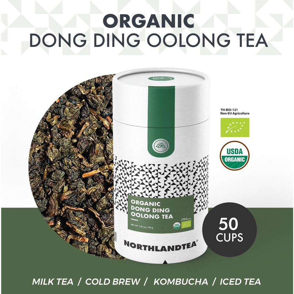 Northlandtea - ชาอู่หลงต้งติ่ง USDA & EU ออร์แกนิค 50g - HOT & ICED TEA / COLD BREW / KOMBUCHA etc.