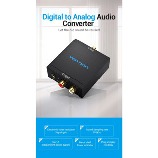 Vention(BDFB0) Digital to Analog Audio Converter DAC Digital SPDIF Optical to Analog L/R RCA Converter for PS3 HD DVD PS