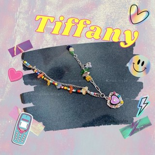 Tiffany 💜💖 [ พร้อมส่ง แถมกล่อง ]✨สร้อยคอสไตล์เกาหลี สร้อยลูกปัด สร้อยคอผู้หญิง สร้อยหัวใจ สร้อยแฟชั่น สร้อยคอน่ารัก