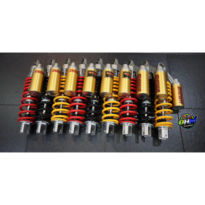 โช๊คหลัง SHOWA โช๊คหลังโชว่าเทค2 SHOWA Tec2 สำหรับ มีโอ ฟีโน่ คลิก Mio Fino Click ความสูง310