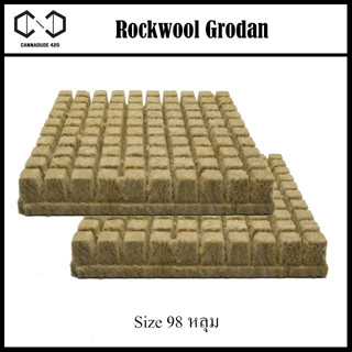 Rockwool แบบแผ่น 98 หลุม เพาะปลูกต้นกล้าเมล็ดพันธ์ุ เพาะชำ ไฮโดรโปนิกส์ ROCKWOOLS