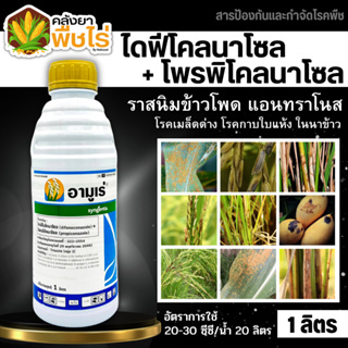 🌽 อามูเร่ (ไดฟีโนโคลนาโซล+โพรพิโคนาโซล) 1000ซีซี ป้องกันโรคเมล็ดด่างในนาข้าว