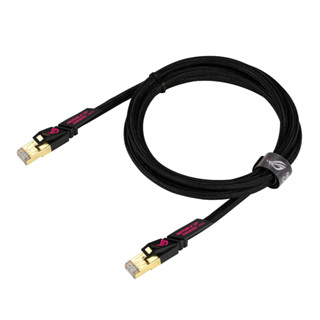 ASUS ROG Cat7 Ethernet Cable – Gaming LAN network cable high speed network up to 600MHz &amp; 10GB Transfer Rates, Nylon Bra